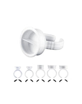 Microblading Tattoo Pigment Ink Ring 100 piezas PE Color blanco Tattoo Ink Cup Ring