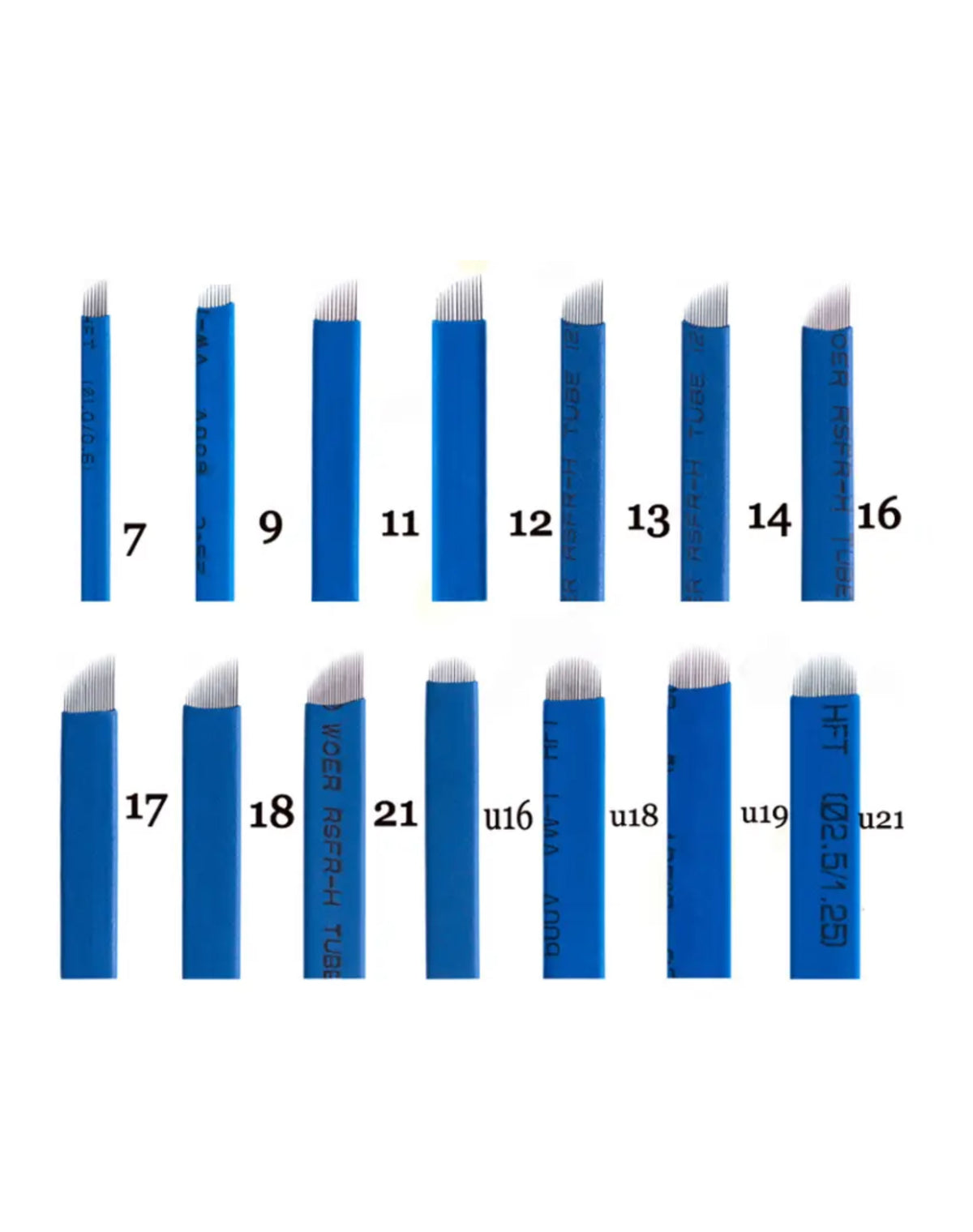 Agujas Azules para Microblading Pack 50PCS